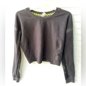 Nike Track & Field Sheer Back Crop Long Sleeve Tee Top